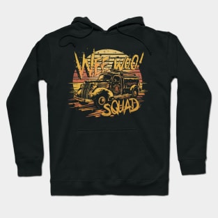 Wee Woo Squad Fire Truck Firefighter Vintage Hoodie